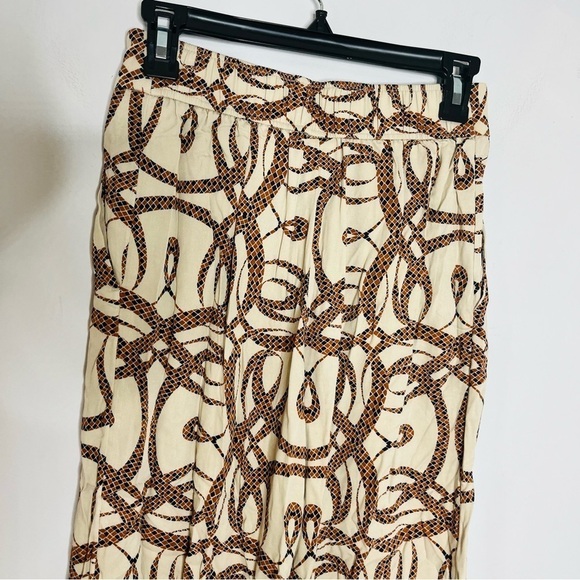 Richard Allen x H&M Pattern Long Line Elastic Waist Flowy Crop Pants Size 4 - Picture 6 of 6